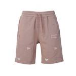 男子满印刺绣针织休闲短裤