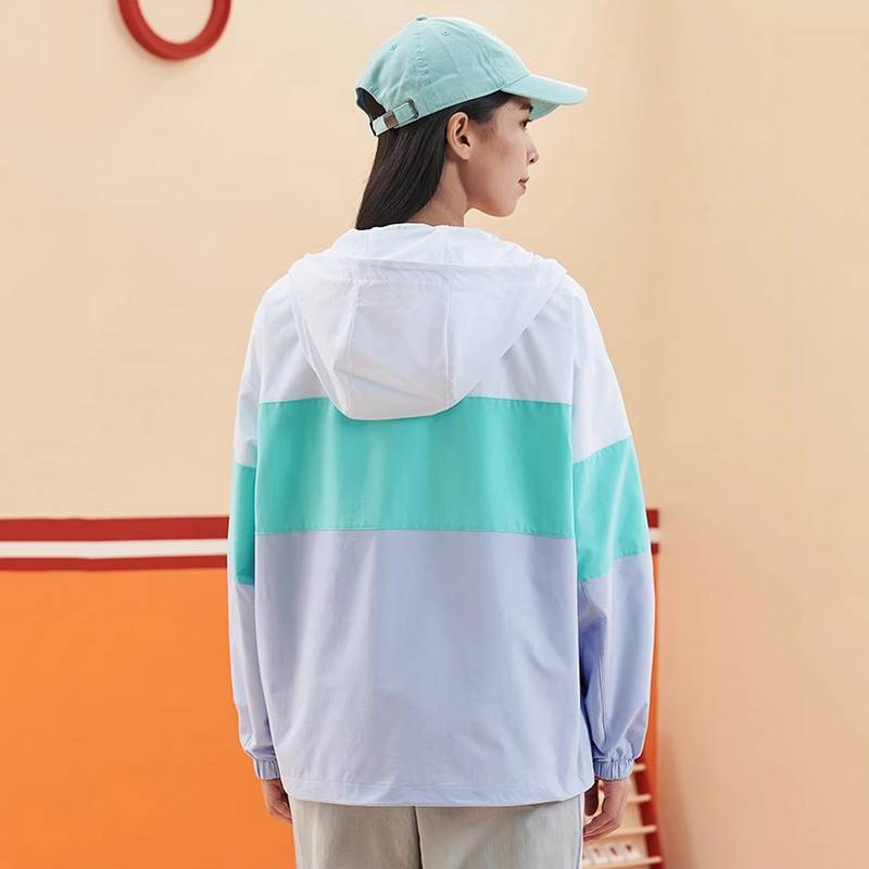 女子撞色夹克双层外套