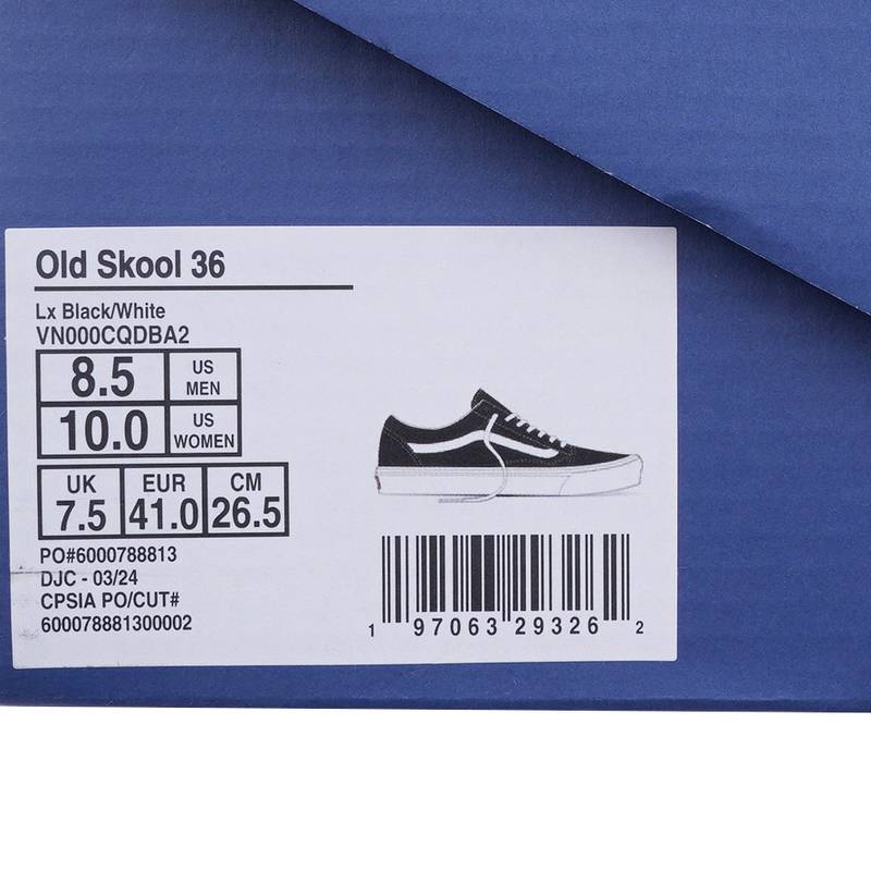 男女同款 Old Skool Lx 经典黑白低帮滑板鞋