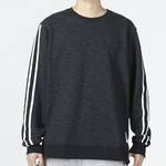 男子训练加绒运动服宽松条纹套头衫