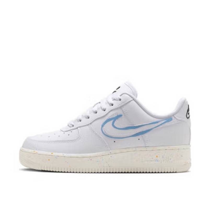 女鞋Air Force 1 AF1白蓝色笑脸空军一号运动休闲板鞋