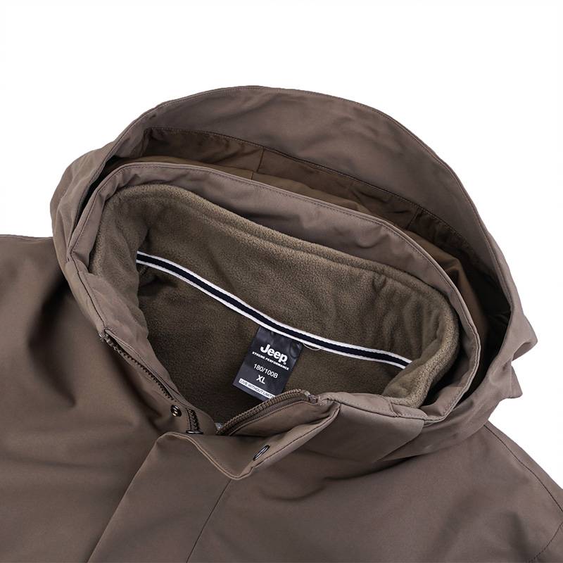 户外男式休闲抓绒两件套冲锋衣