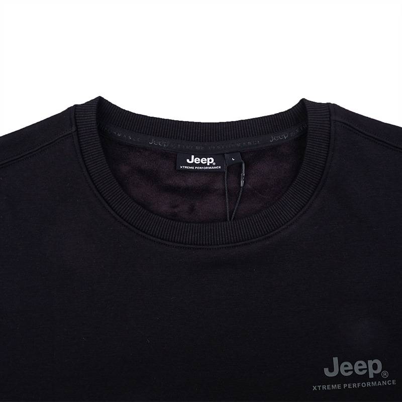 男子圆领加绒卫衣