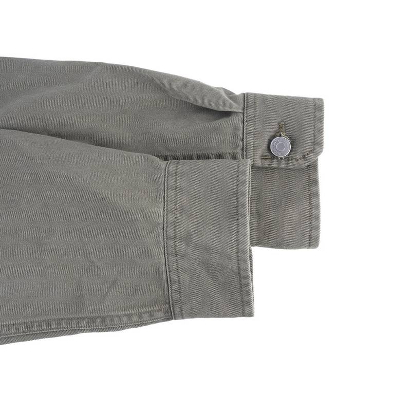 男子户外通勤翻领上衣宽松休闲长袖衬衣