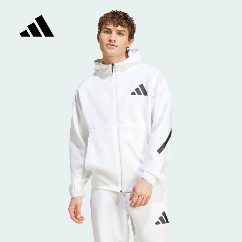 男子ZNE黑标连帽针织夹克外套