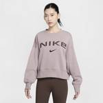 女款Oversize风加绒短款圆领套头衫