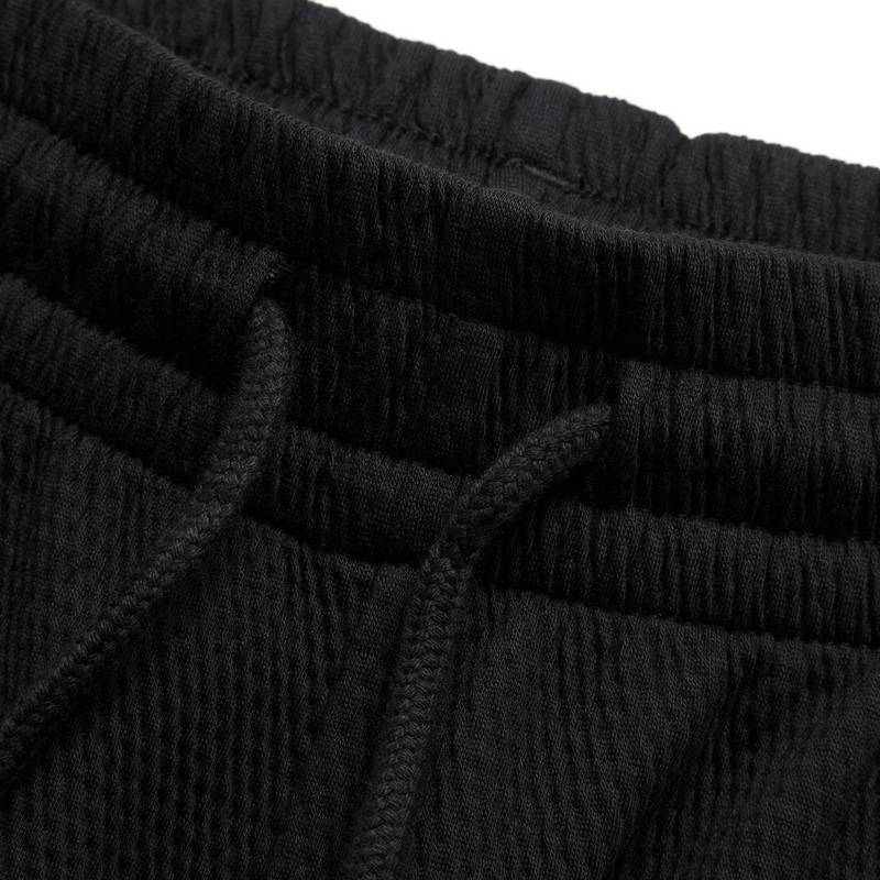 男子简约系带宽松针织运动束脚卫裤AKLU621-1