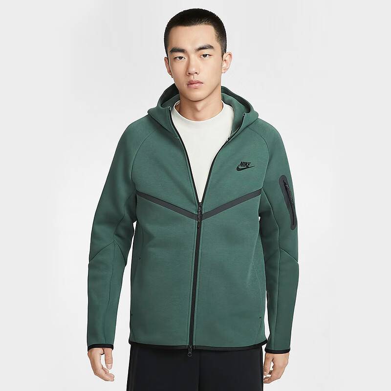 男子全长拉链开襟连帽衫卫衣HV0950-338