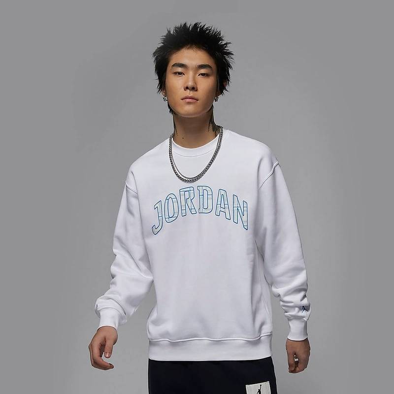 男子运动休闲宽松圆领套头衫FV7461-100