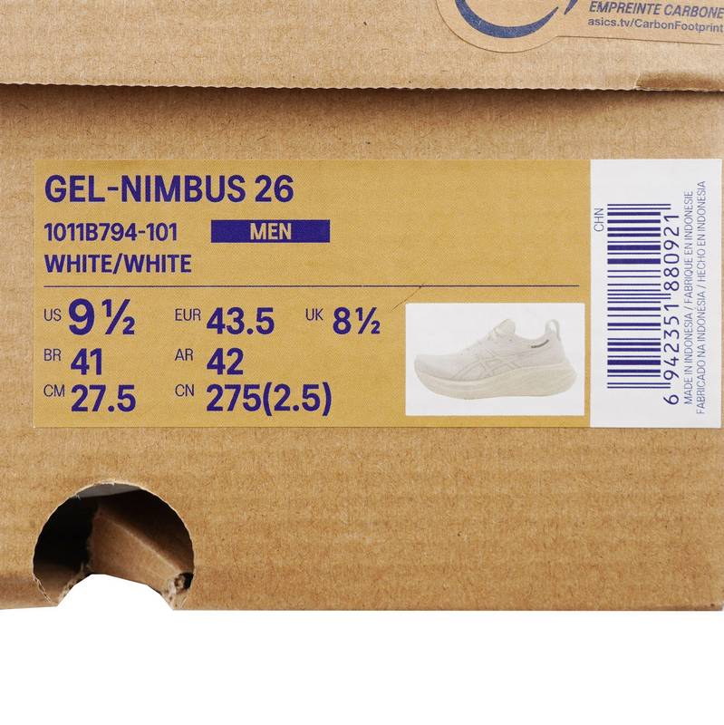 Nimbus 26 男子N26缓震回弹包裹性跑步鞋1011B794-101
