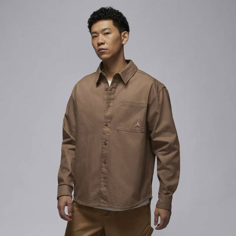 男纽扣纯棉休闲衬衫FV7447223