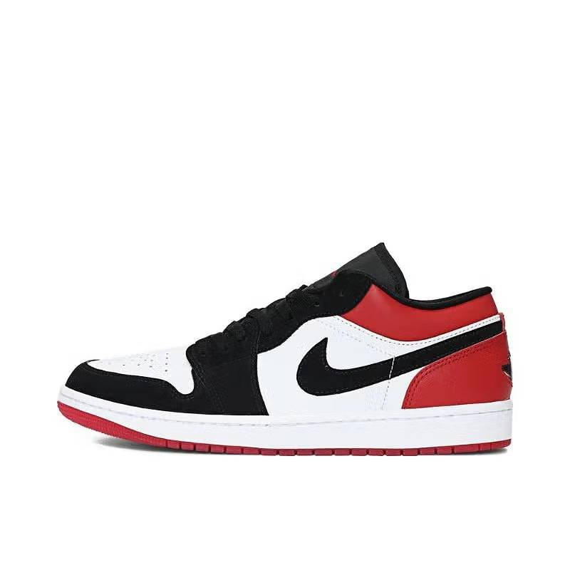男鞋Air Jordan 1 Low篮球鞋AJ1黑红脚趾舒适板鞋 IB8971-106