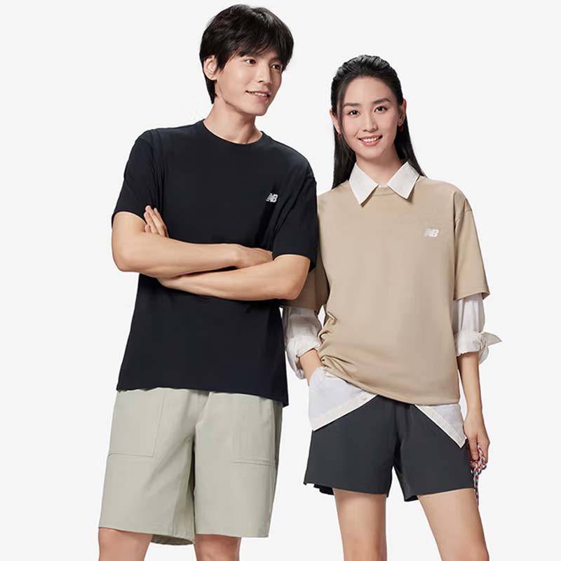 男女款运动健身训练简约休闲圆领透气短袖T恤AMT41315-SOT