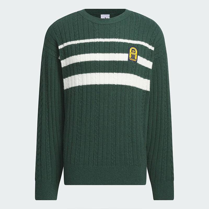 男女款 UNI KNIT PULLOV 情侣款复古学院风运动长袖针织毛衣 JC6849