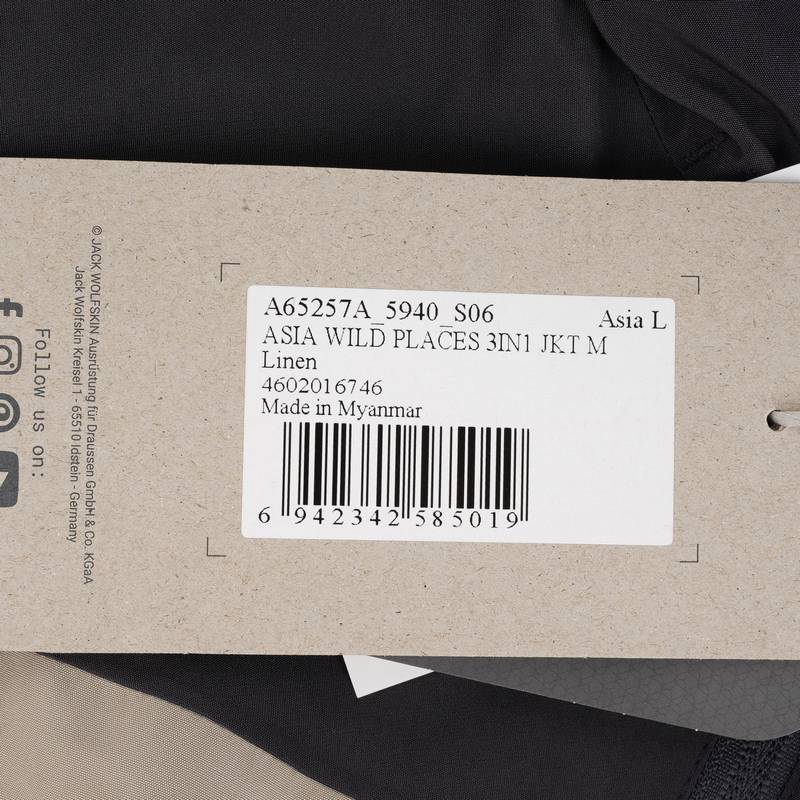 男户外棉内胆防风冲锋三合一夹克A65257A5940S06