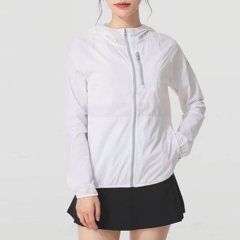 女款连帽外套户外防风夹克跑步健身训练梭织运动服