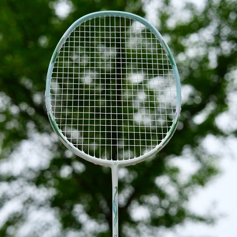 Kawasaki 川崎男女性球狂羽毛球拍全碳素纤维成人单拍超轻冰淇淋羽毛球拍（成品拍）CQ001BJL-HYL