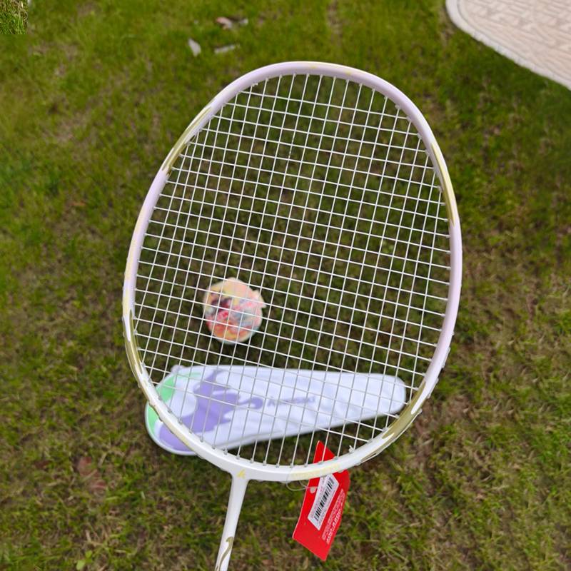 Kawasaki 川崎男女性球狂羽毛球拍全碳素纤维成人单拍超轻冰淇淋羽毛球拍（成品拍）CQ001BJL-XYZ