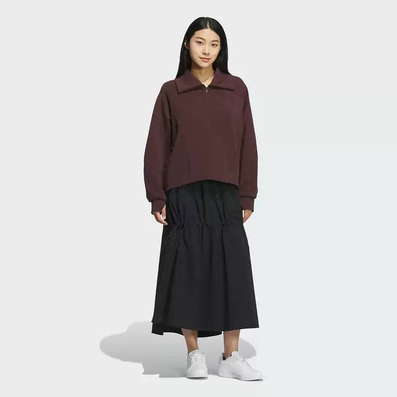 女子宽松运动休闲半拉链套头衫卫衣KF2546