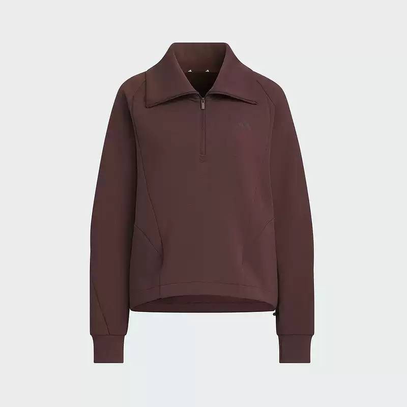 女子宽松运动休闲半拉链套头衫卫衣KF2546