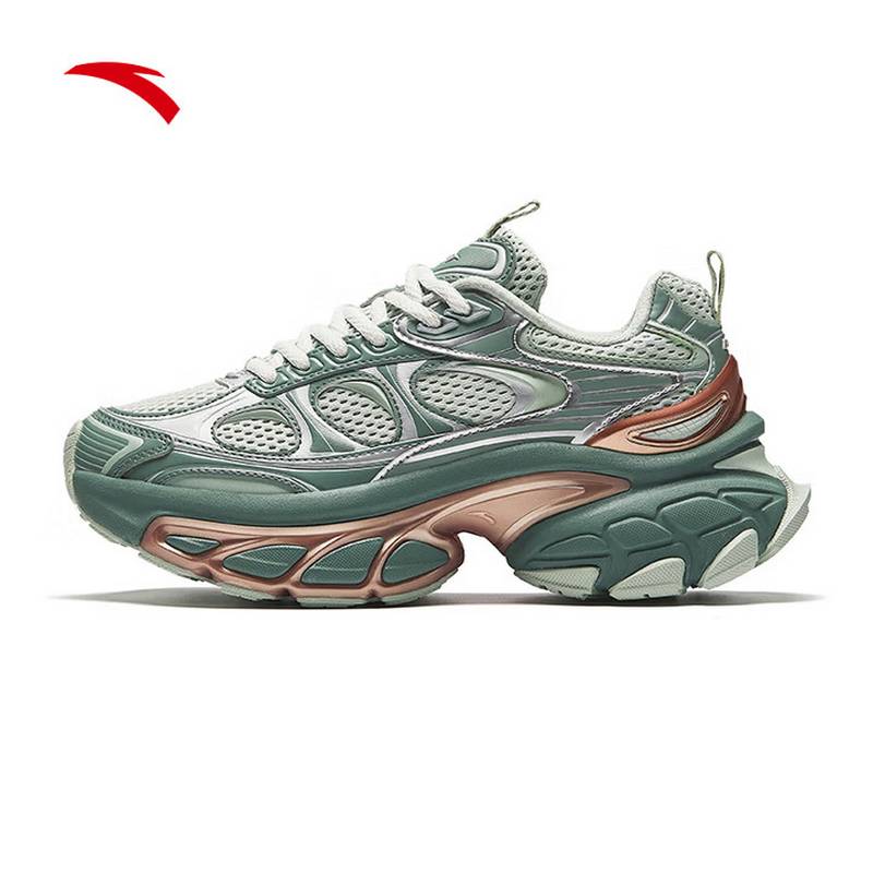 扶摇丨厚底增高休闲鞋女子革网拼接复古老爹鞋运动鞋122438897-2