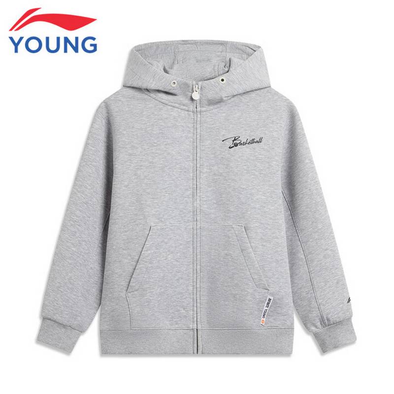 大童舒适高弹宽松开衫外套连帽卫衣