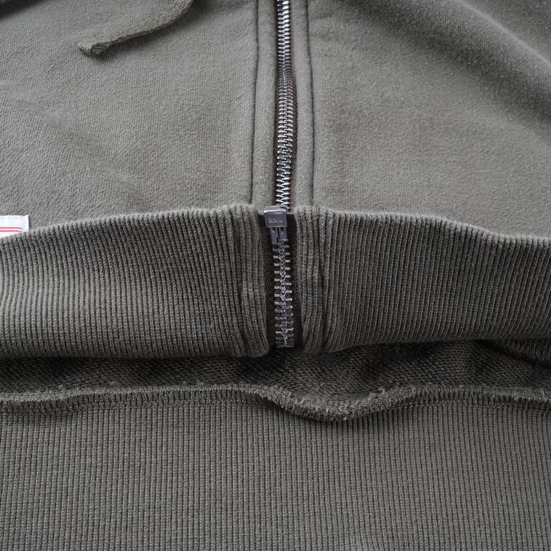 男女美式刺绣卫衣拉链外套