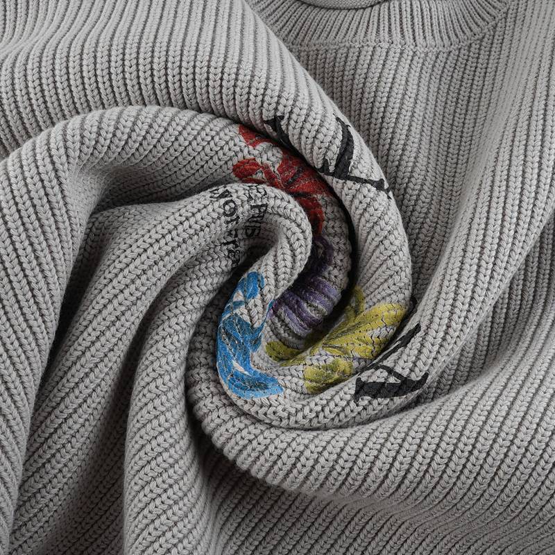 男女同款鸢尾花圆领毛衫1010597-031