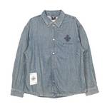 复古休闲男女同款牛仔衬衫外套1011885-424