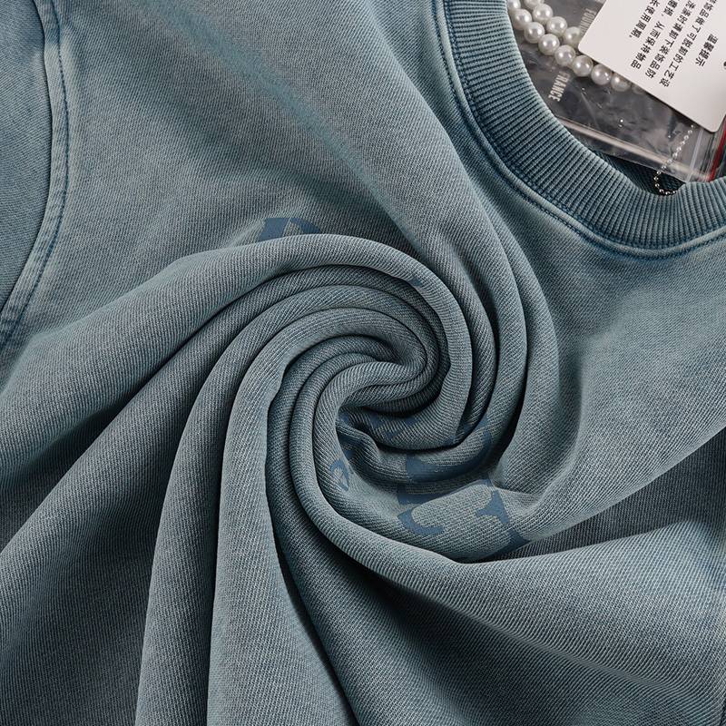 运动休闲水洗做旧宽松男女款圆领卫衣1011845-451