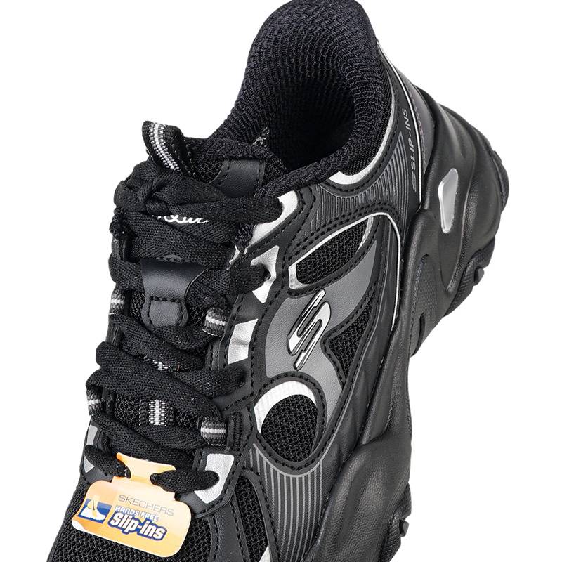 闪穿女子5.0网面增高轻便休闲熊猫鞋150526-BKSL