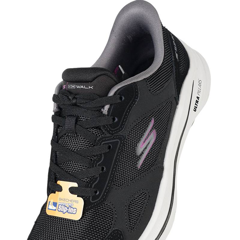 女子GO WALK 8闪穿绑带健步鞋125930-BKPK