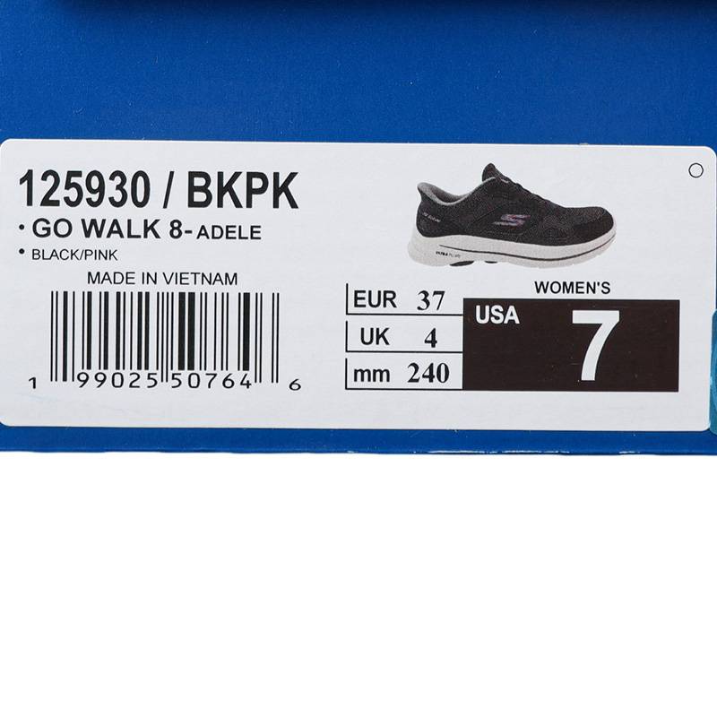 女子GO WALK 8闪穿绑带健步鞋125930-BKPK