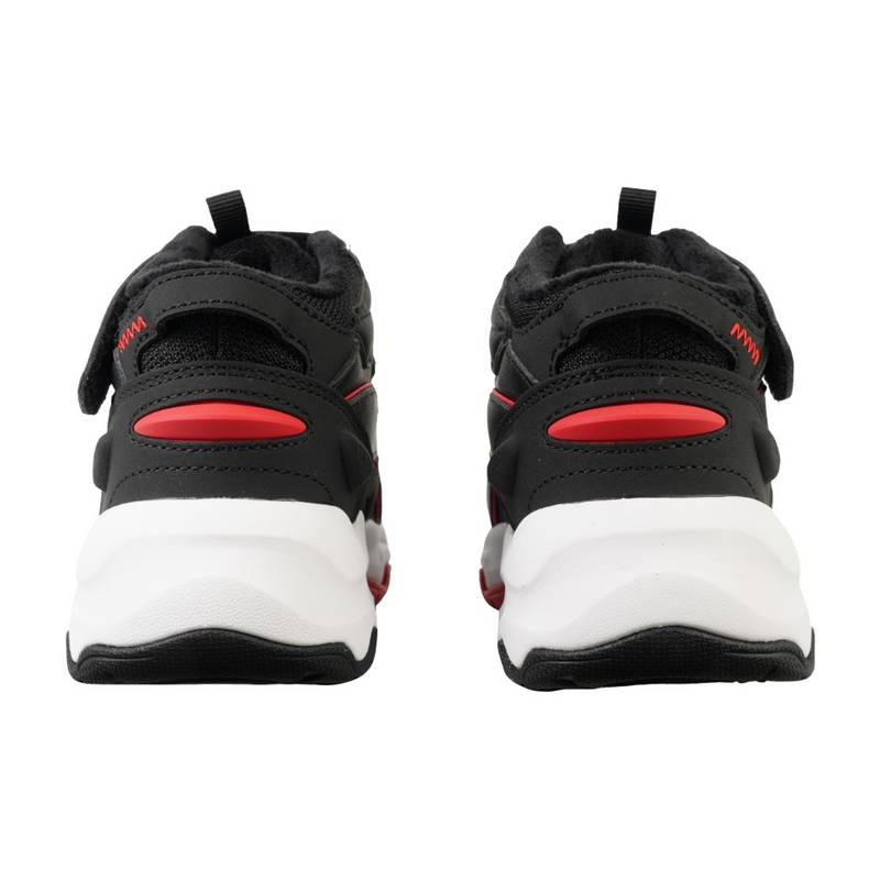 中大童加绒保暖靴厚底增高高帮鞋406368L-BKRD