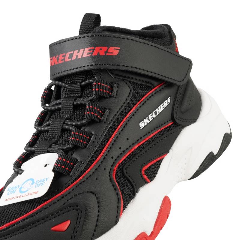 中大童加绒保暖靴厚底增高高帮鞋406368L-BKRD