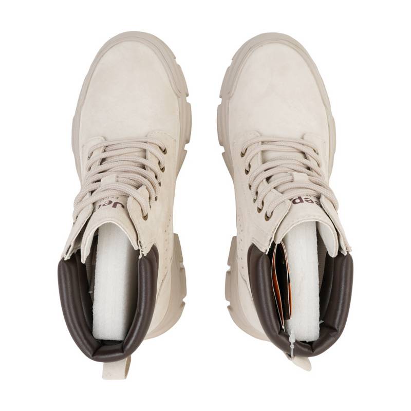 女子减震户外徒步工装靴复古靴子P654W13215