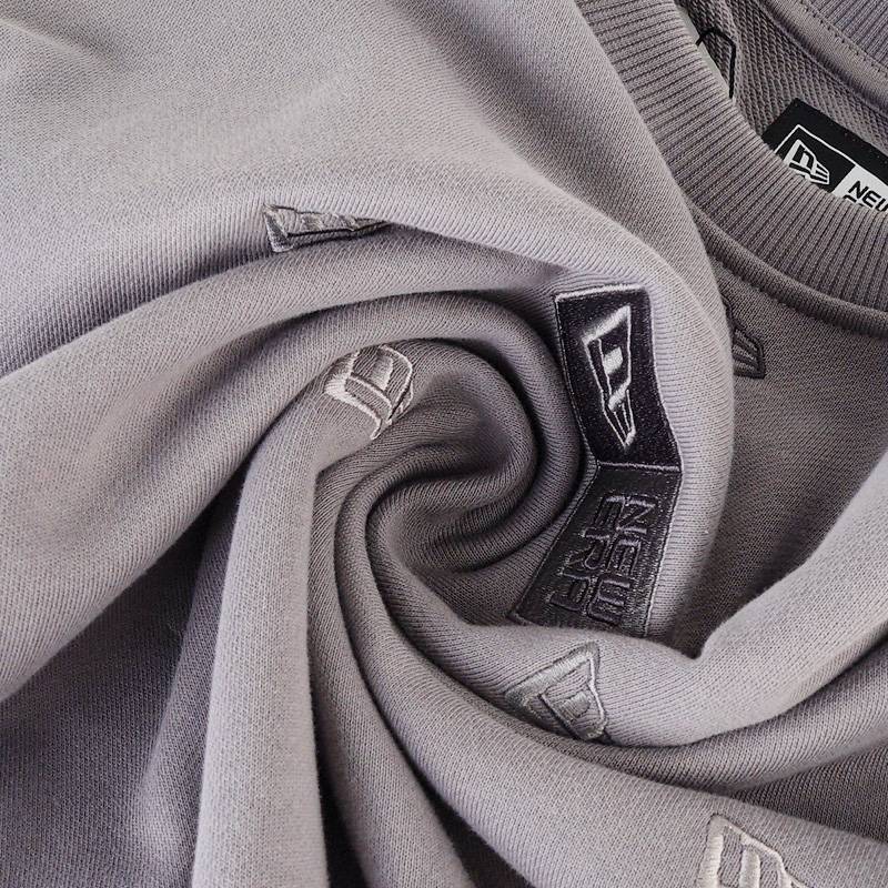 男女同款满印刺绣圆领套头衫14187457