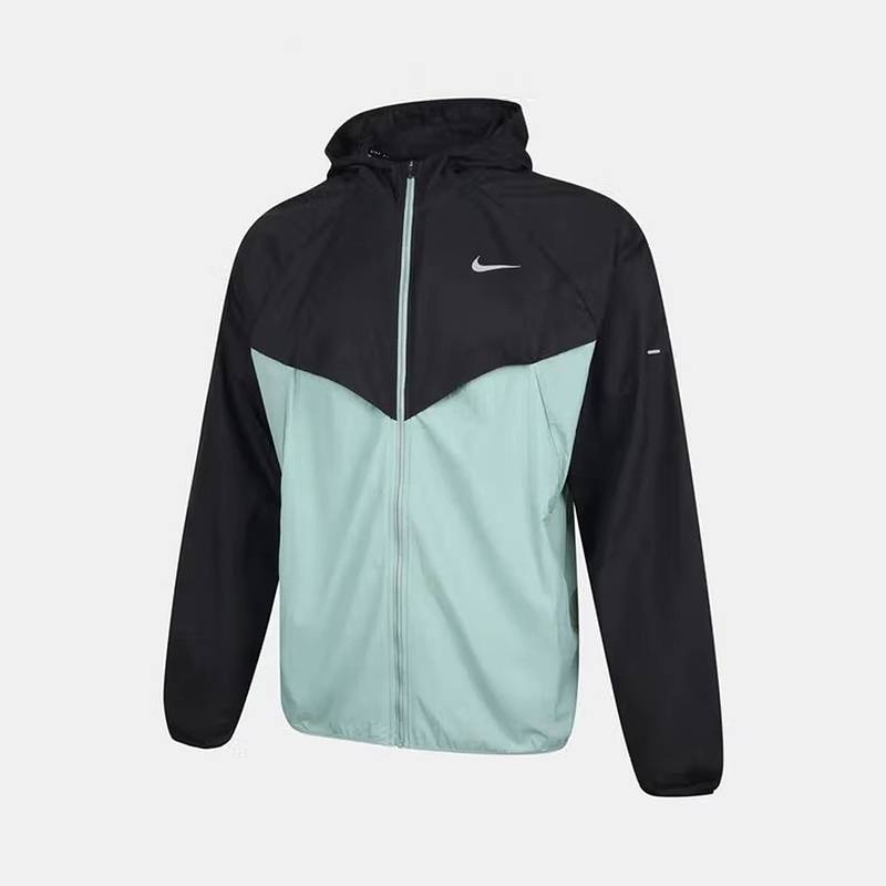 男子跑步夹克皮肤衣运动服梭织连帽外套HV4549-014