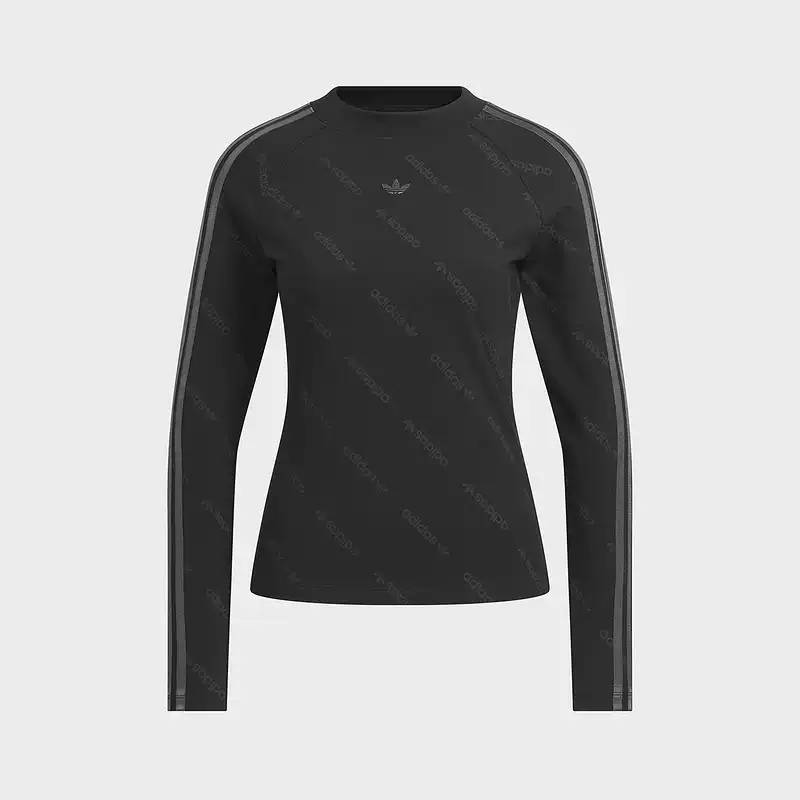 女子全身印花运动修身长袖T恤 KS6109