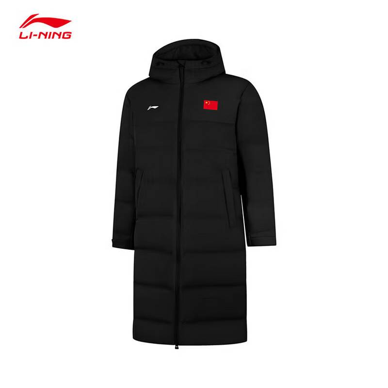 长款羽绒服男女荣耀国旗90%鸭绒保暖外套