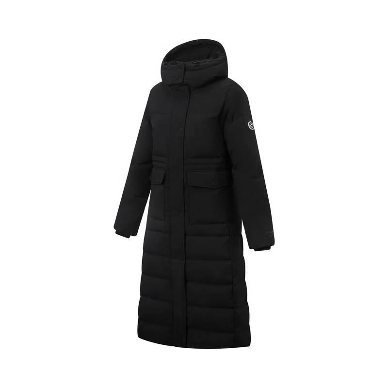 女长款80%鸭绒保暖防寒潮流连帽羽绒服