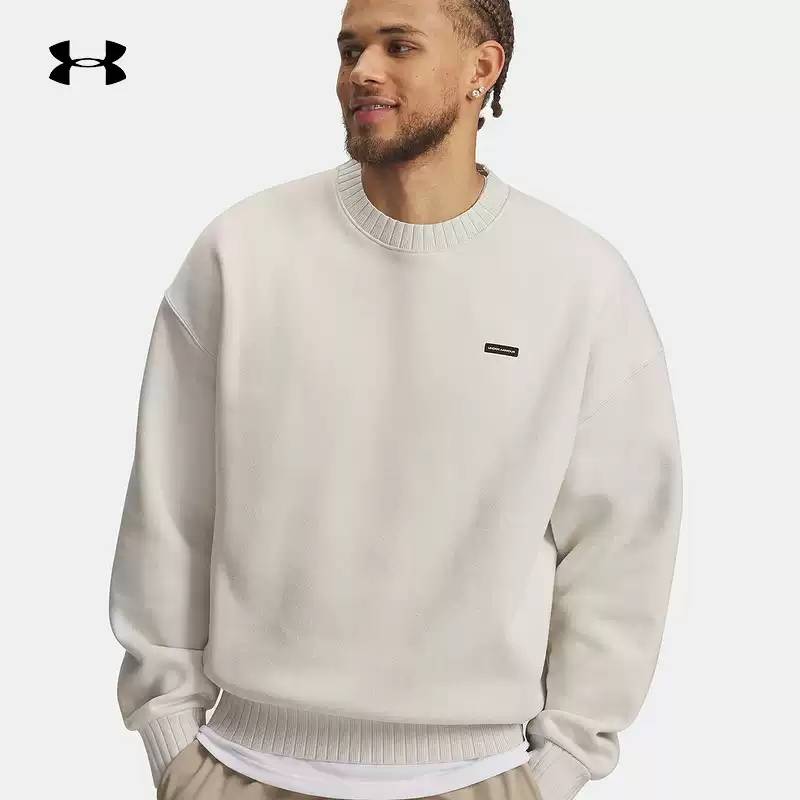 男士休闲运动落肩宽松圆领卫衣 6003939-110