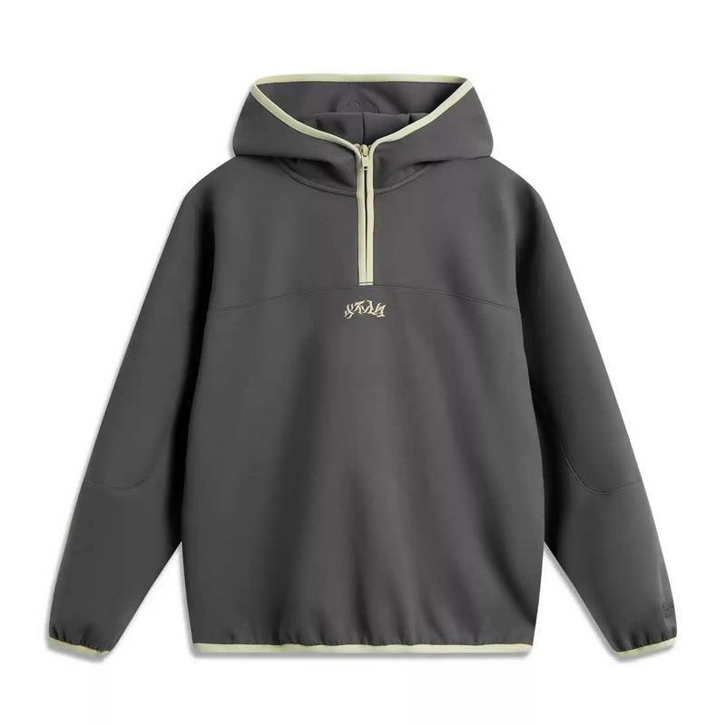 BADFIVE少不入川男子宽松休闲连帽套头卫衣AWDV883-1