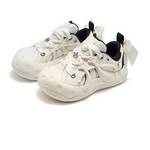 男女同款复古圆形凹陷纹理板鞋74569-101-M