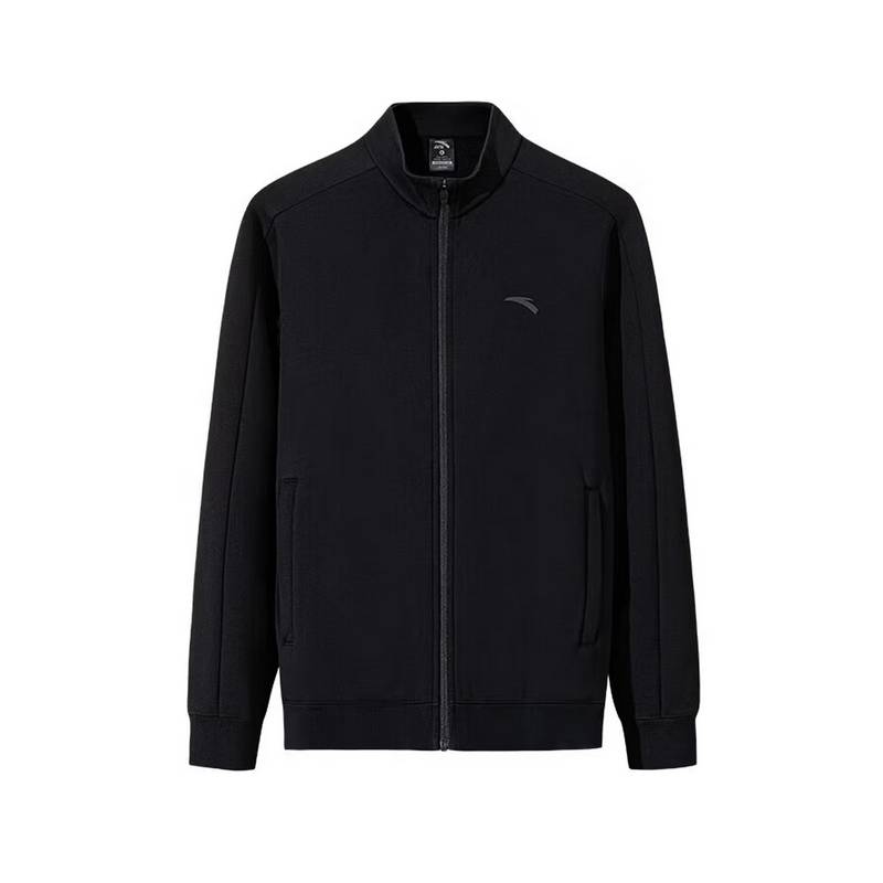 综训系列加绒男子针织运动上衣冬半高领拉链纯色外套