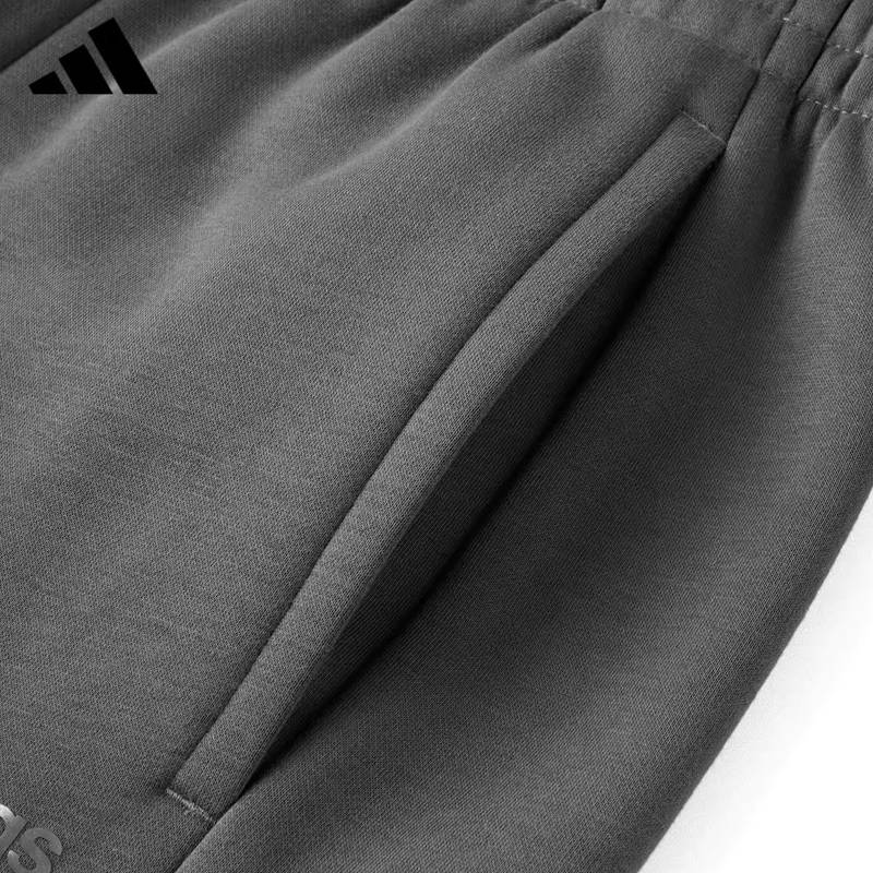 男加绒款休闲运动宽松直筒长裤KQ7872