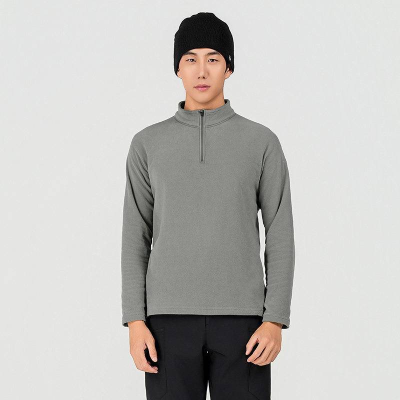 男半开套头抓绒衣F5216575