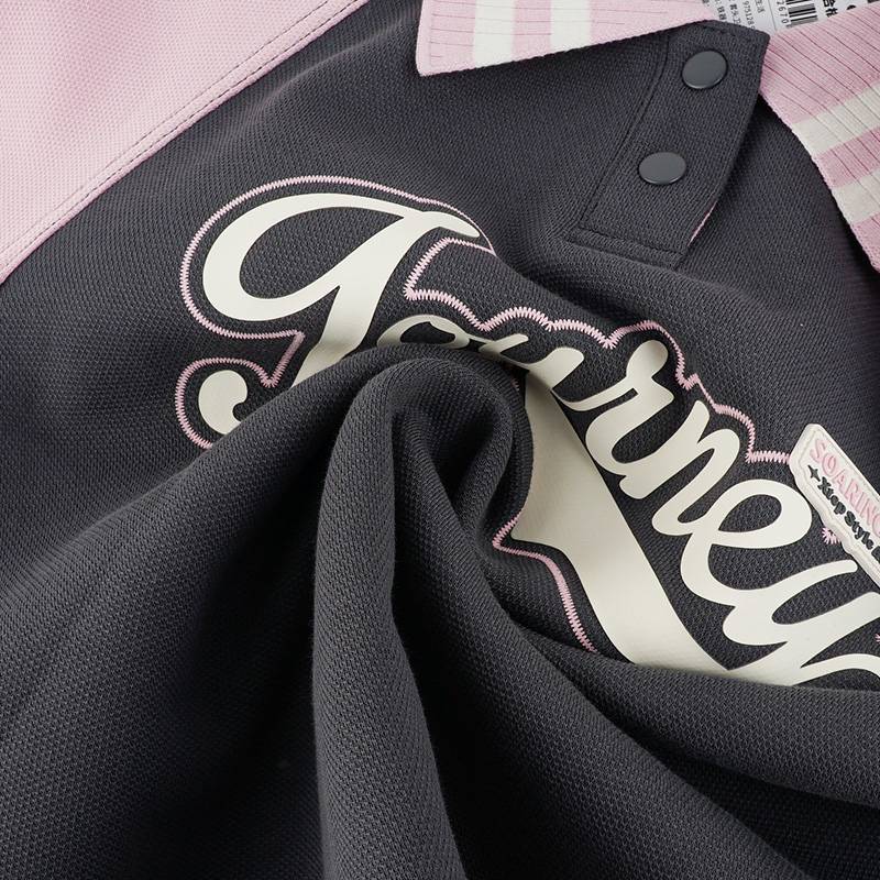 女子宽松polo领套头卫衣975128920389