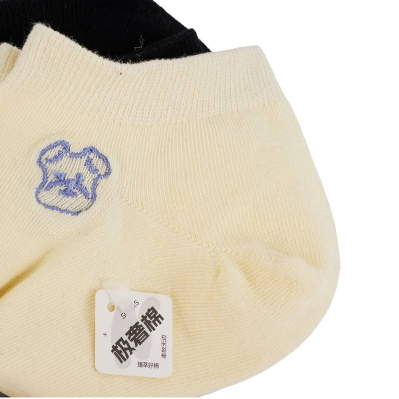 女子低筒休闲袜二双装（颜色随机）