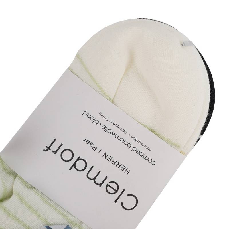 女子直角横条纹浅口袜三双装（颜色随机）